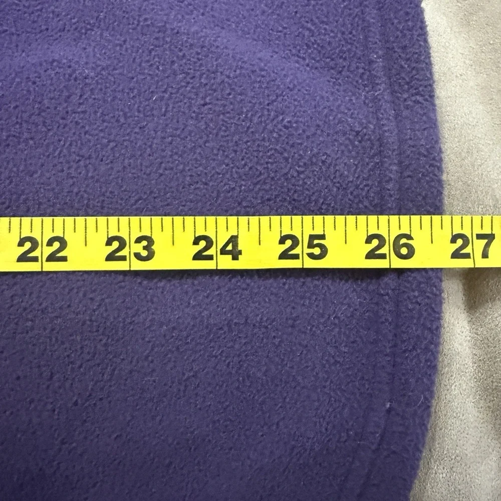 Coldwater Creek Womens 1X 16/18 Purple Fleece Quarter‎ 1/4 Zip Jacket Sweatshirt